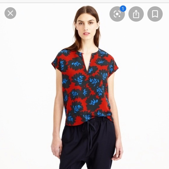 Jcrew floral shirt size 0 - Picture 1 of 4